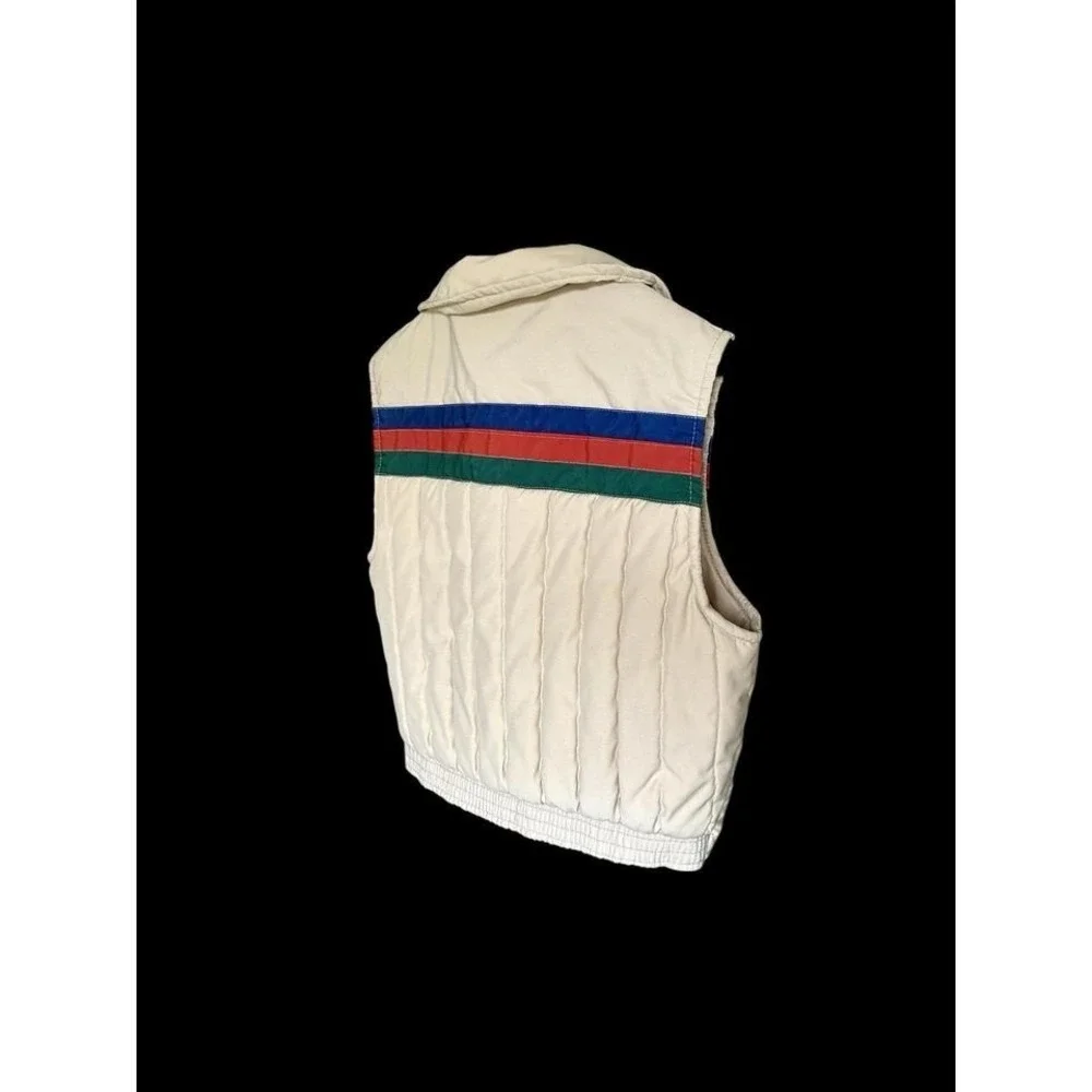 Vintage‎ 70's Sears Puffer Ski Best Sz Medium Unisex Rainbow Stripe Fits Small